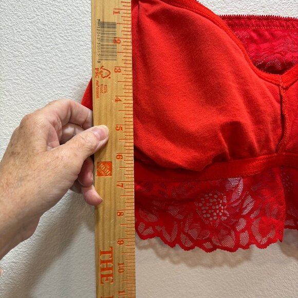 Aerie Red Lace Nylon XL Bralette Top With Adjustable Straps - Picture 6 of 6